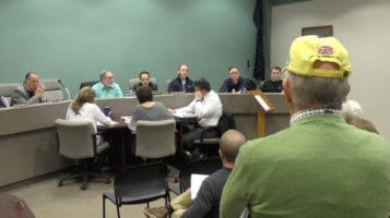 Mike Connelly of the Bridgeville Parking Authority, addresses council during a meeting on March 13, 2017