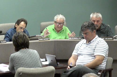 Councilman Nino Petrocelli Sr. addresses the audience during the Oct. 8, 2018 Bridgeville Borough Council Meeting