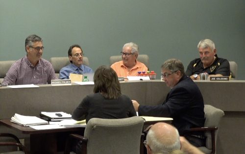 Bridgeville Borough Councilmembers discuss engineering issues at the September 2019 council meeting.