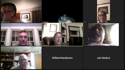The Bridgeville planning commission during it's Sept. 28, 2020 meeting, held via Zoom web conference