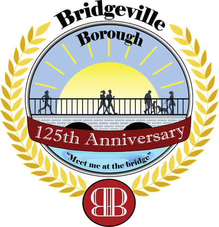 Bridgeville Borough 125th Anniversary logo — Meet me at the bridge