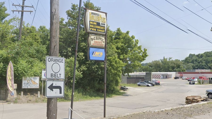 The D&C Supply lot entrance on Washington Avenue